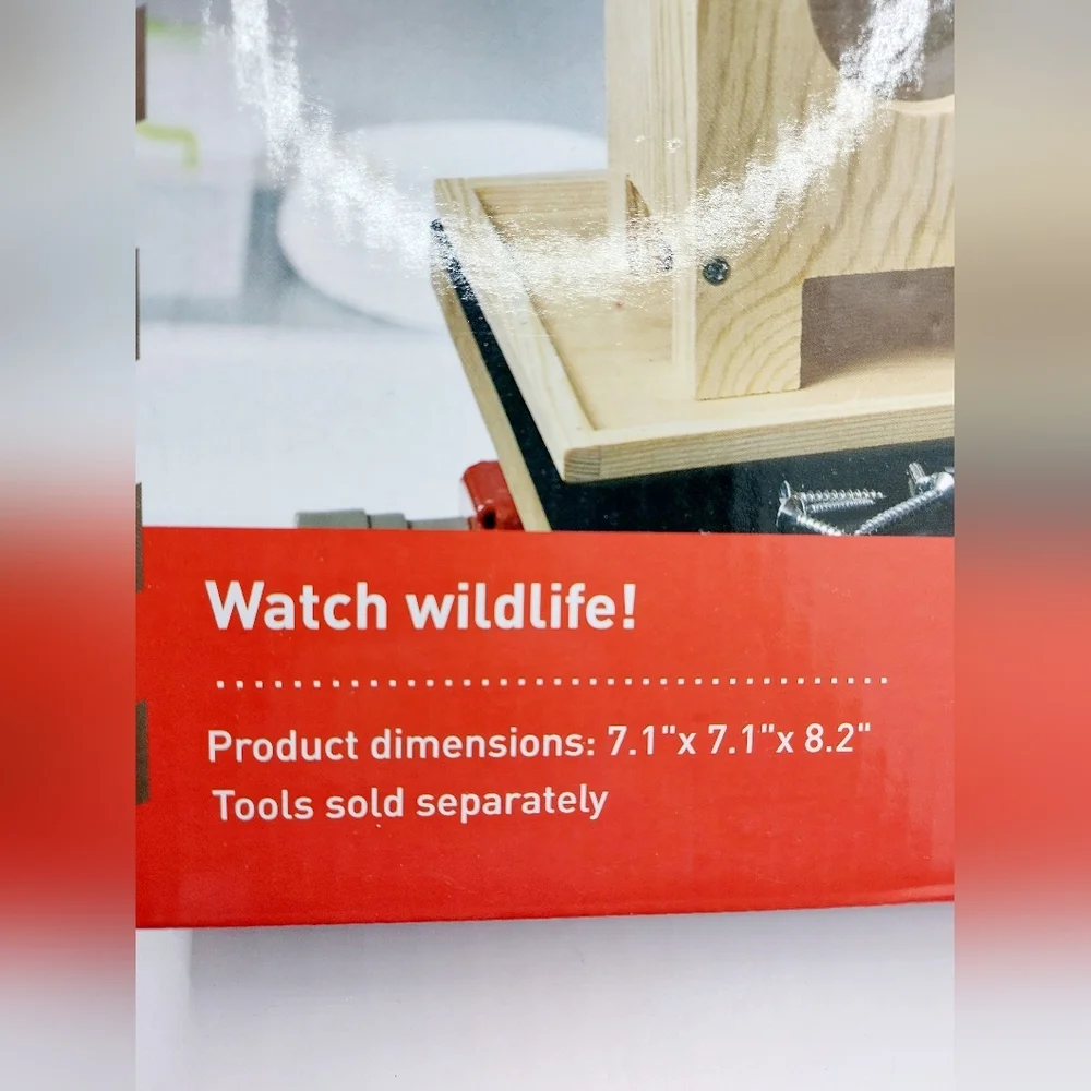 Red Toolbox Hanging Bird Feeder Level 1 Carpentry Kit Quality Work together NIB‎